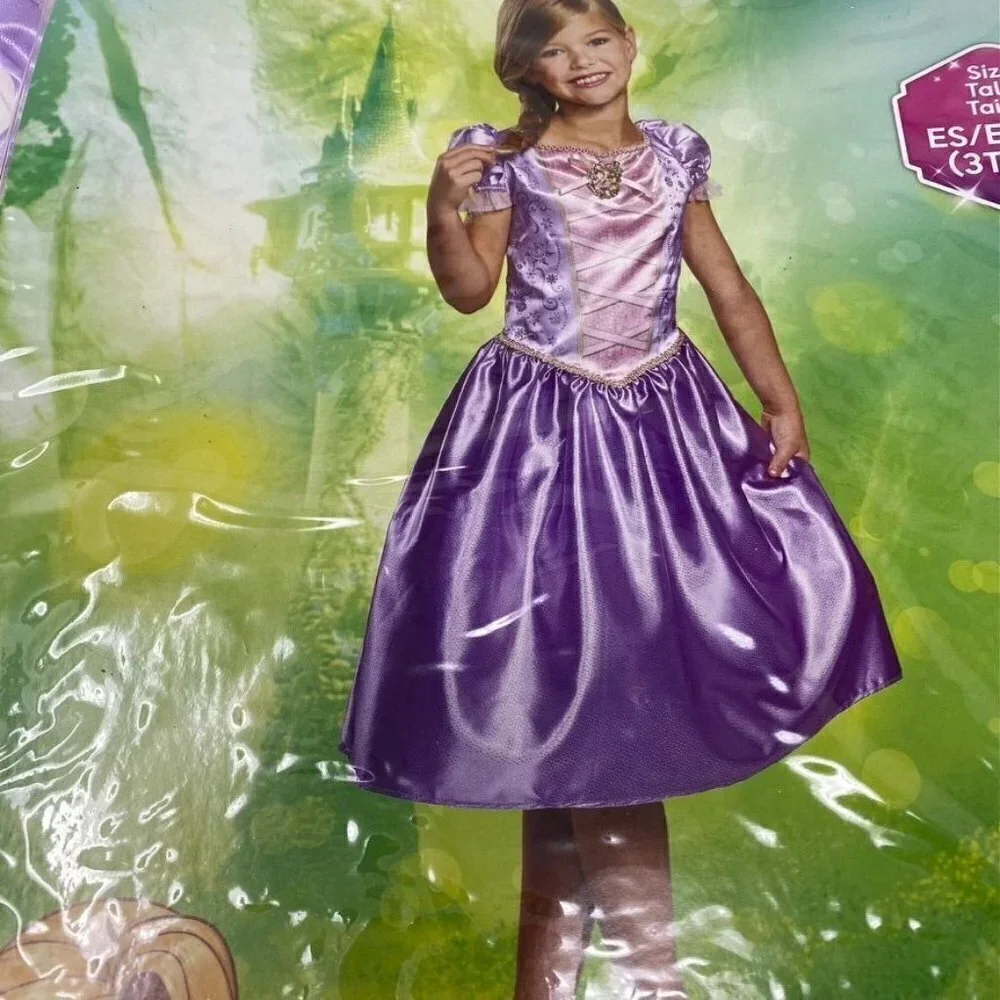 Disguise Disney Princess Rapunzel Sz 3-4T Dress with Character Cameo